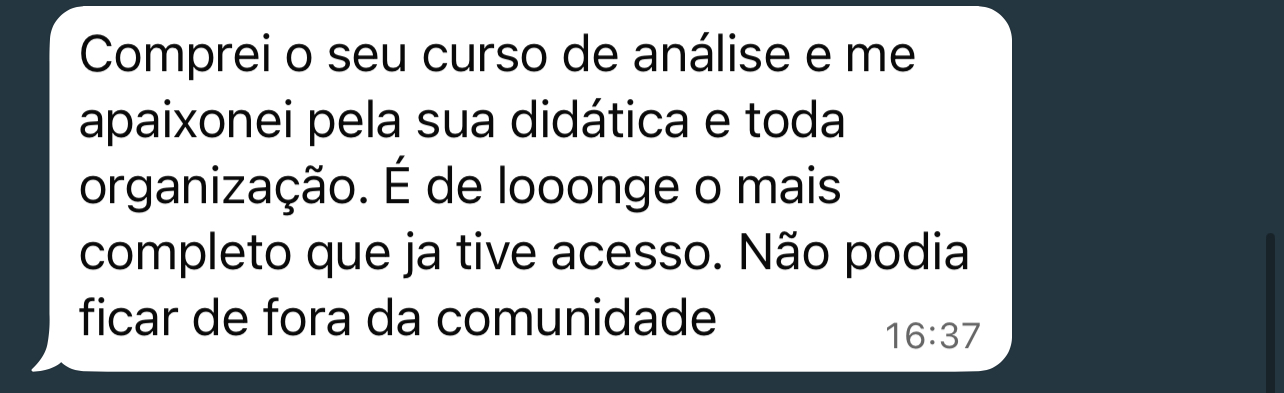 Depoimento de aluna do Operação Análise Previdenciária