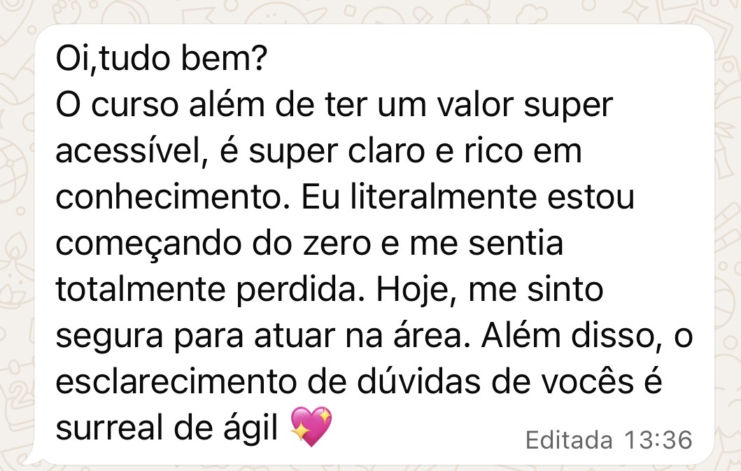 Depoimento de aluna do Operação Análise Previdenciária